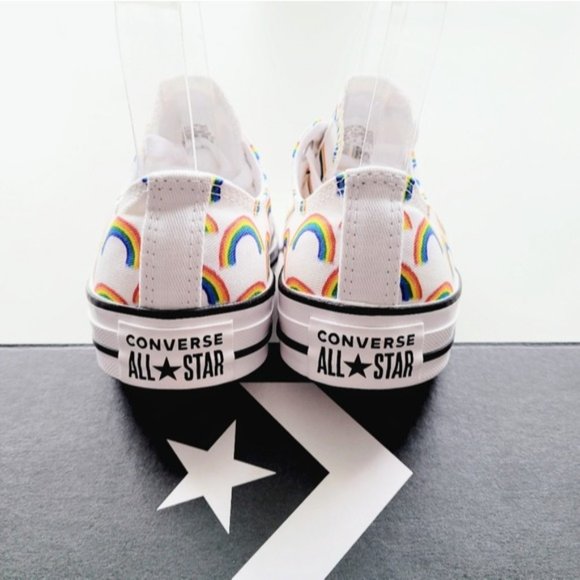 Converse Chuck Taylor All Star Bright Crimson "Rainbows" Youth 3 - Picture 4 of 6